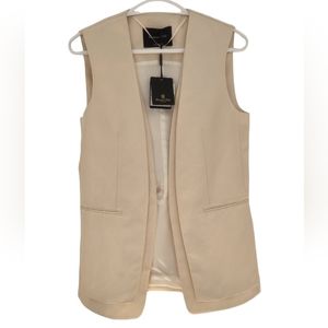NWT Massimo Dutti Summer Vest Blazer in Off White